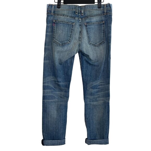NWT CURRENT ELLIOTT Hatch Maternity Boyfriend Distressed Denim Jeans Size 25 - Picture 4 of 13
